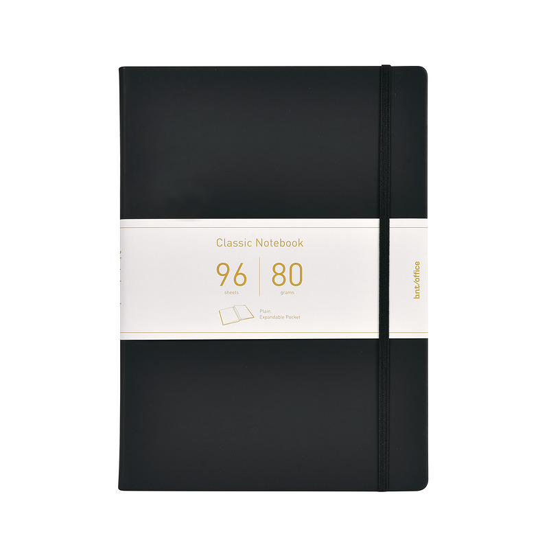 PU Notesbog A5 Blank Sort - Billede 5