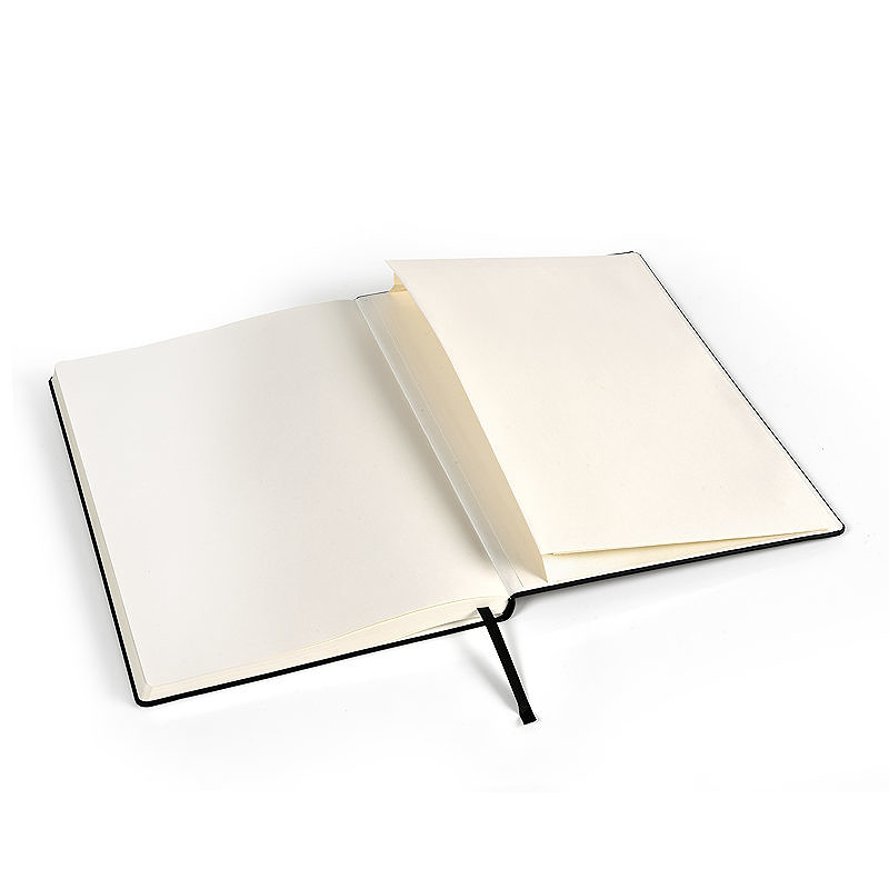 PU Notesbog A6 Ulinjerede Sort - Billede 2
