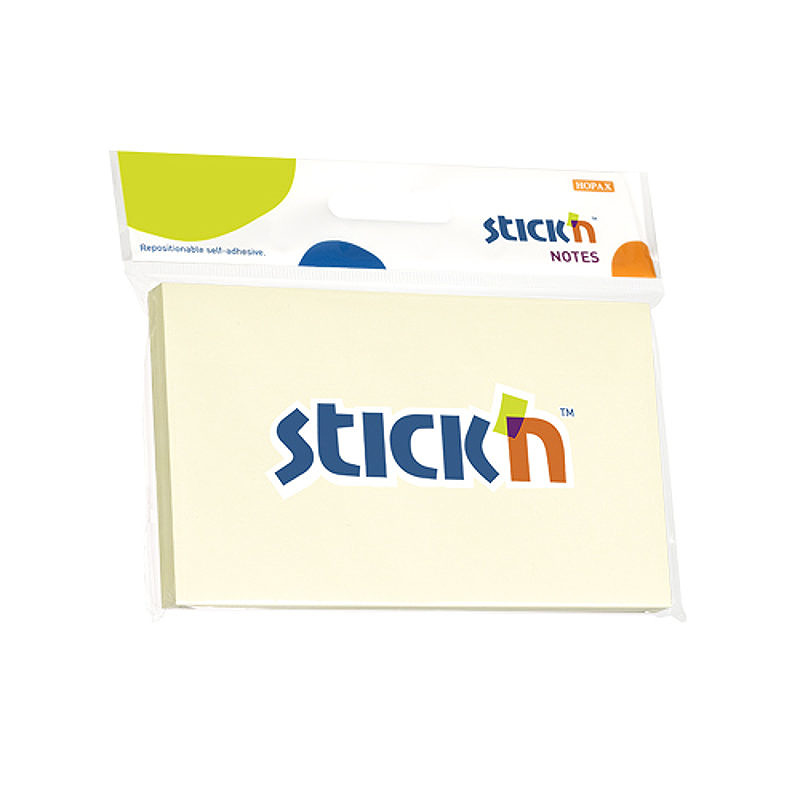 Notesblok 76x127 100 Blad Gul Forhandlerpakke