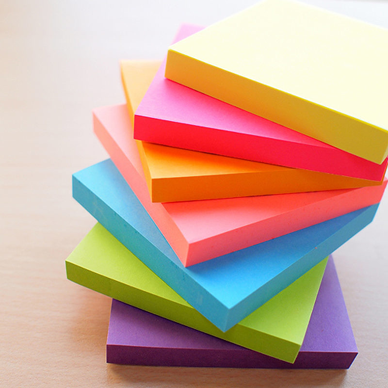 Notesblok 76x76 100 Blad Neon Gul - Billede 2