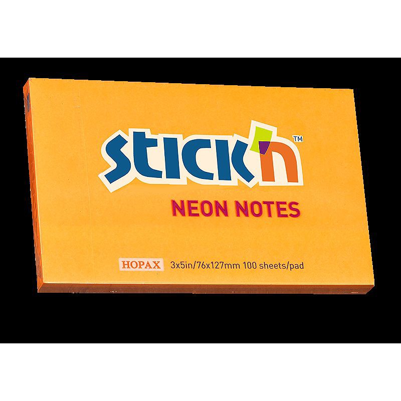 Notesblok 76x127 100 Blad Neon Orange