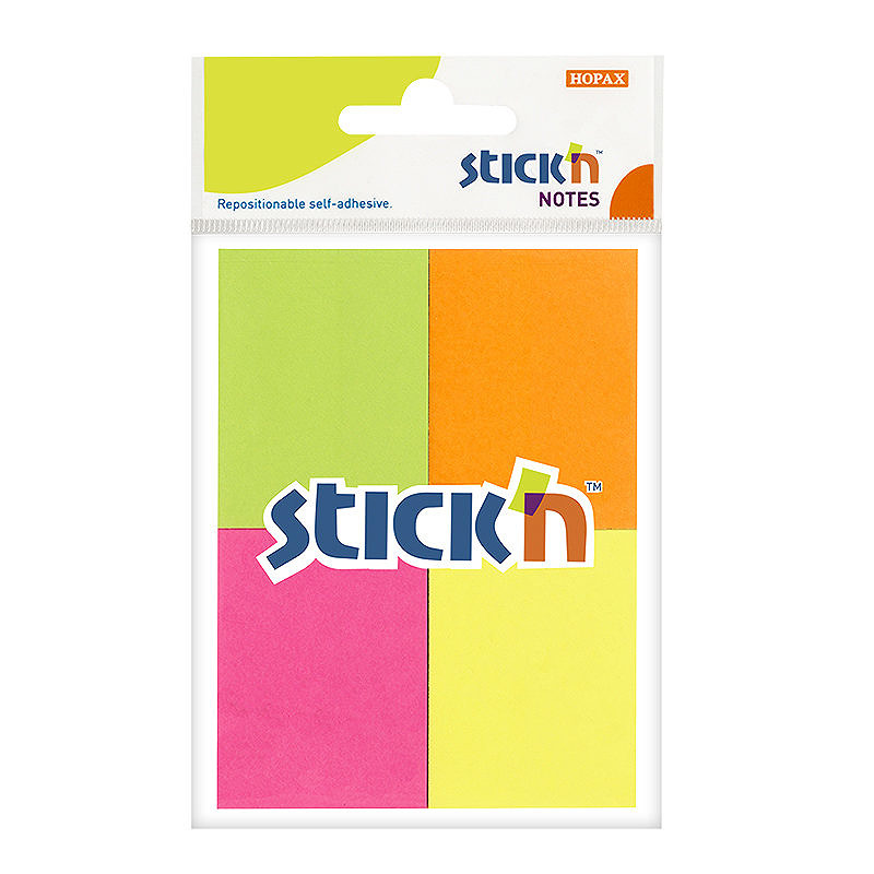 Notesblok 4st 38x50 50 Blad Assorterat Neon
