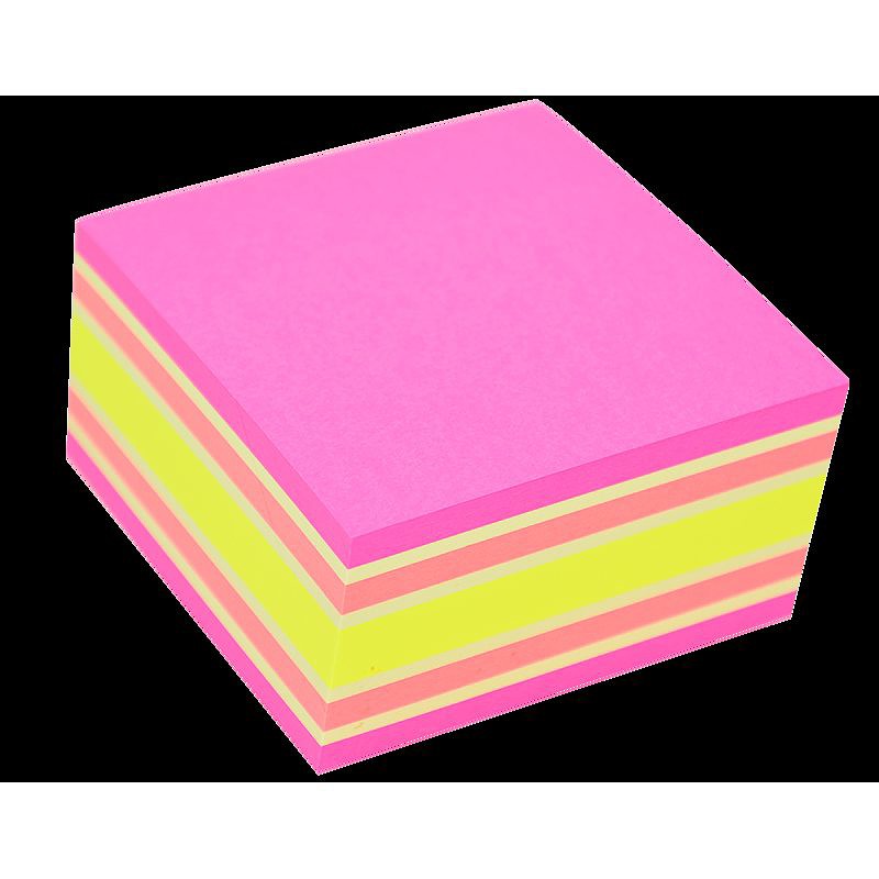 Neonkub 76x76 400 Blad Lyserød