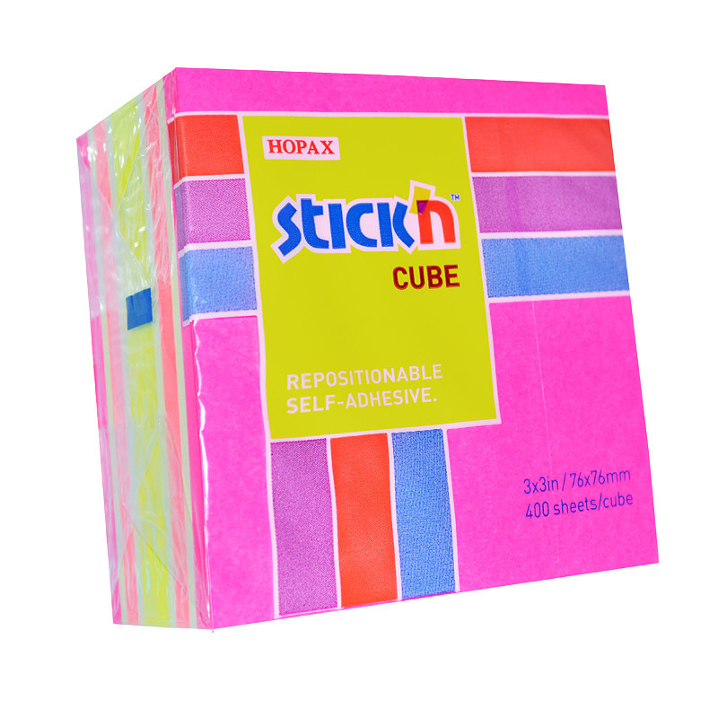 Neonkub 76x76 400 Blad Lyserød - Billede 2