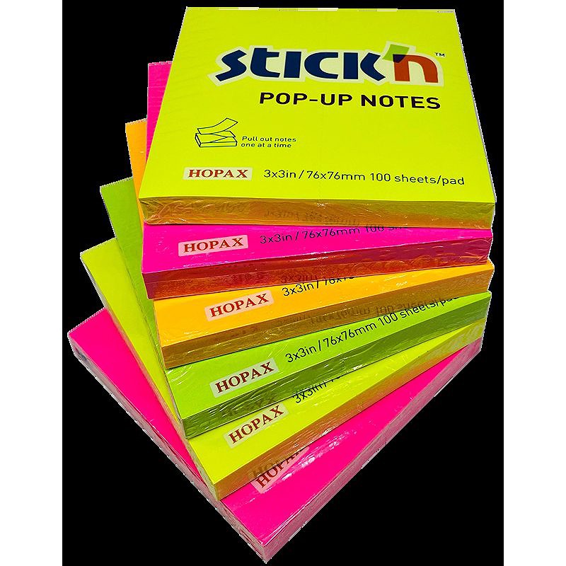 Z-Noteskub 6st 76x76mm 100 Blad Assorterat Neon