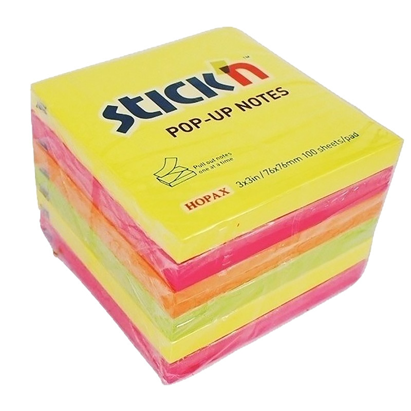 Z-Noteskub 6st 76x76mm 100 Blad Assorterat Neon - Billede 2