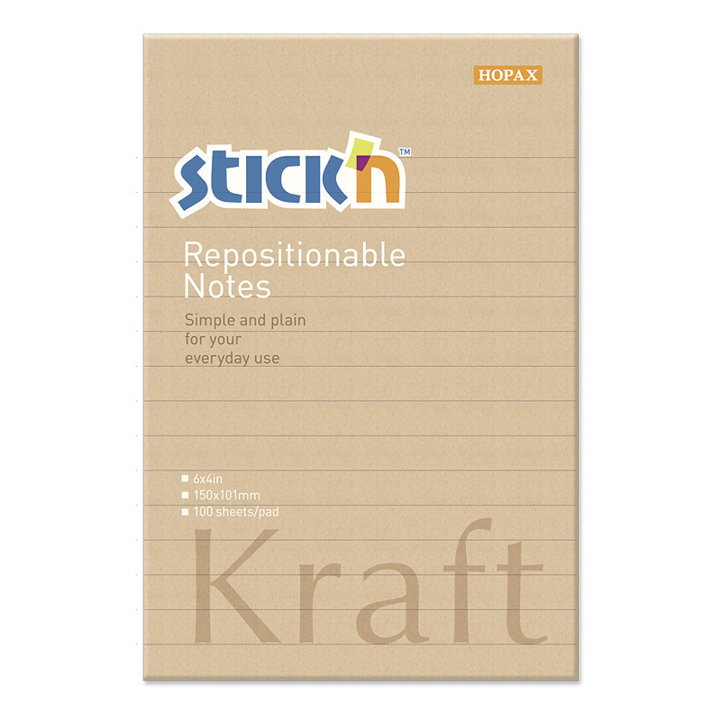 Notesblok 150x101, Linjeret stickynotes - Billede 2