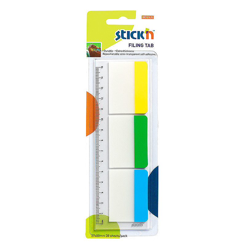 Indeksfaner 3st 37x50 10 Blad Assorterat