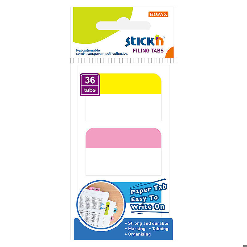 Indeksfaner 3st 28x45 12 Blad Assorterat