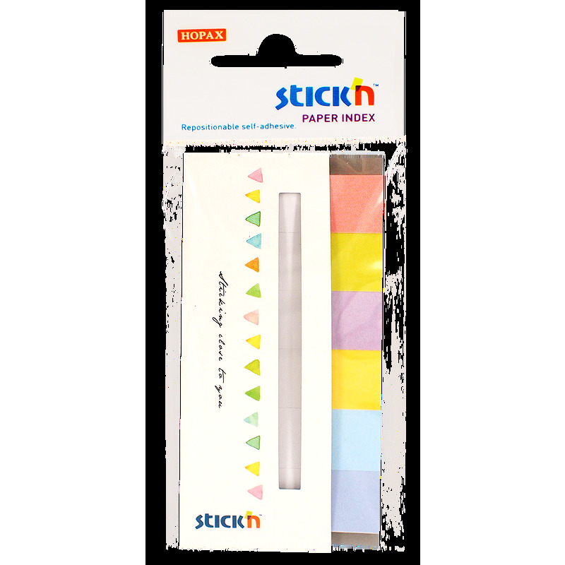 Indeksfaner 6st 50x20 30 Blad Assorterat Pastel - Billede 2