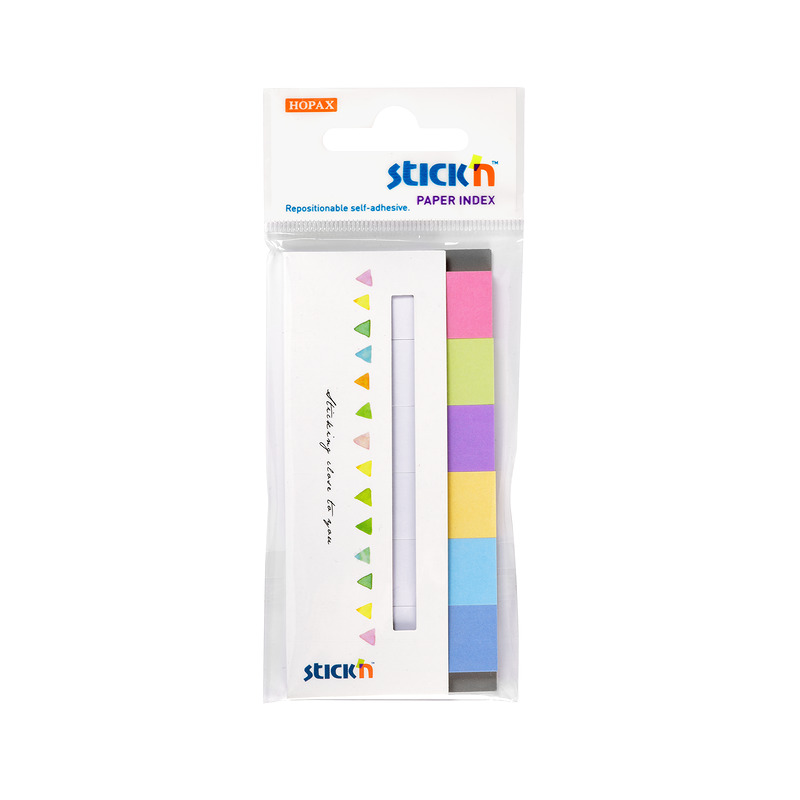 Indeksfaner 6st 50x20 30 Blad Assorterat Pastel - Billede 3