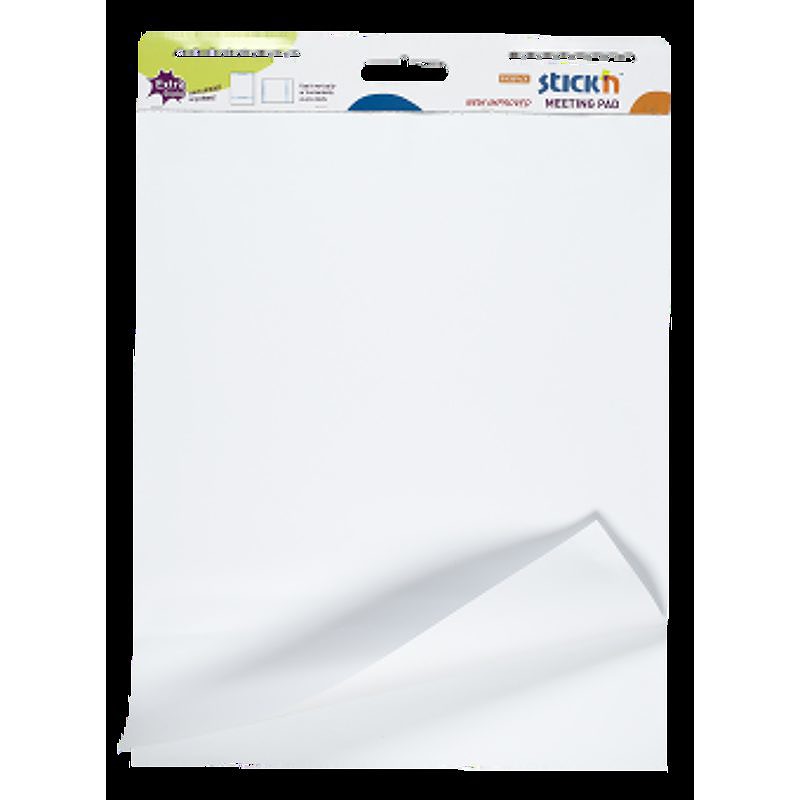 Selvklæbende Konferenceblok 72x62cm 30 Blad Hvid