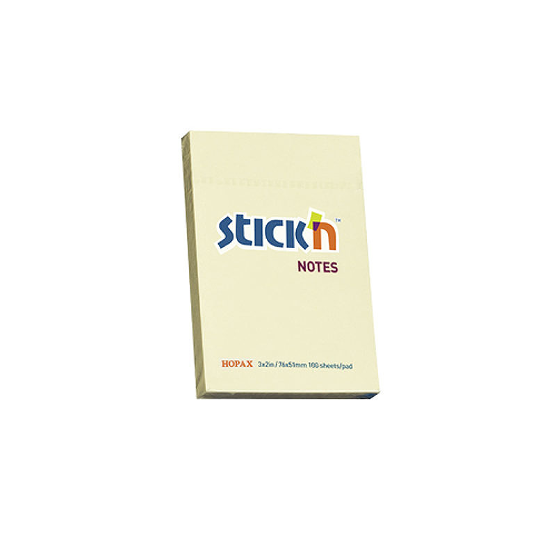 Notesblok 76x51 100 Blad Pastel Gul