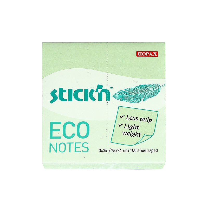 Notesblok ECO 76x76 100 Blad Grøn - Billede 2