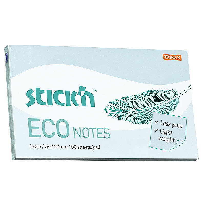 Notesblok ECO 76x127 100 Blad Blå