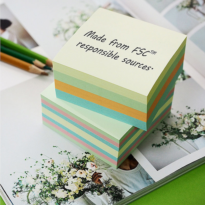 Miljø Notisblok 240 ark 51x51mm Assorterad 5 Farver