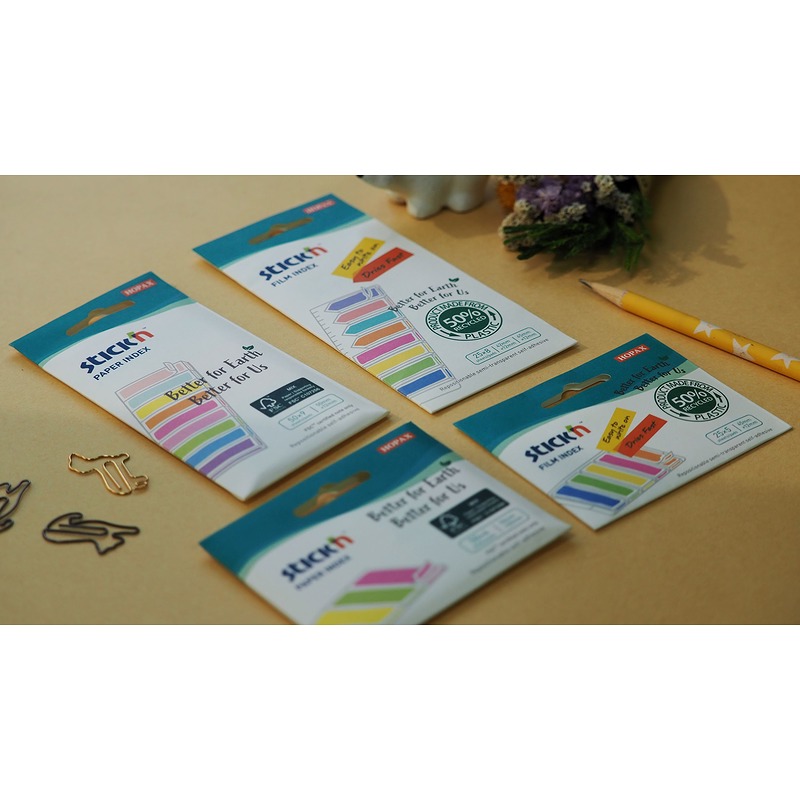 Indeksfaner FSC 9 stk. 50x12 50 ark Assorteret neon Kartonomslag - Billede 7