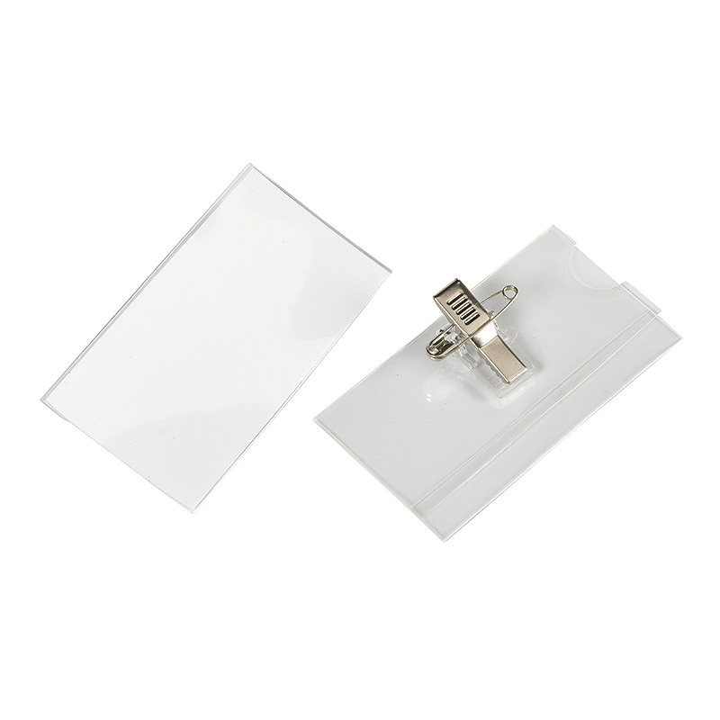 Navneskilt Med Clip & Nål 75x40mm 50 Pack - Billede 3