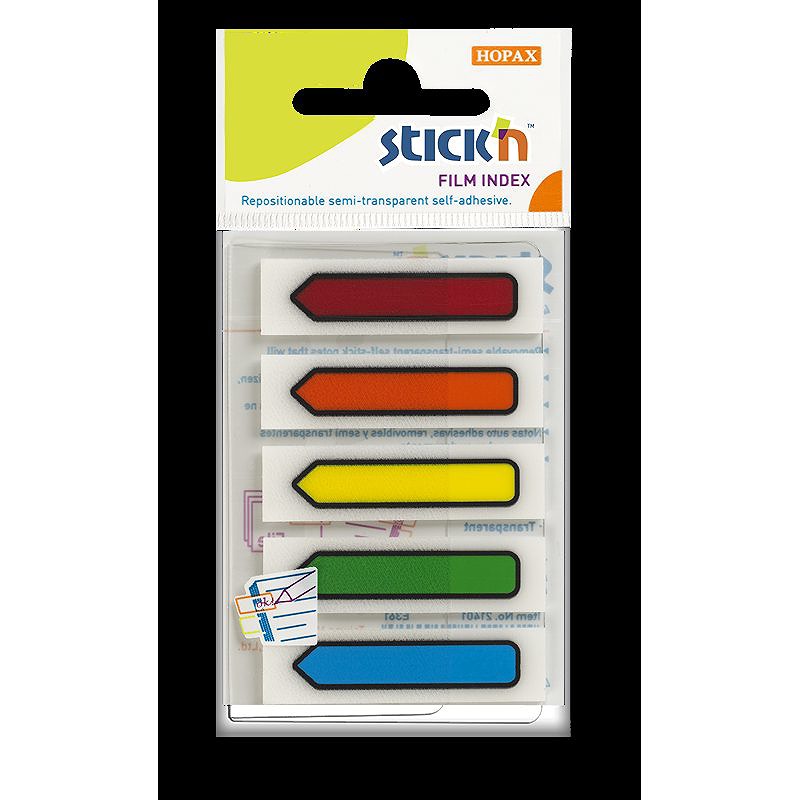 Indeksfaner Pilar PET 5stk 45x12 25 ark Assorteret Neon - Billede 3