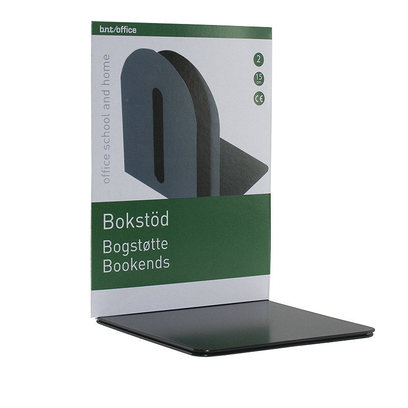Bogstøtte Metal 15cm Sort