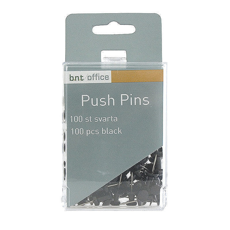 Pushpins 100 styk Sort