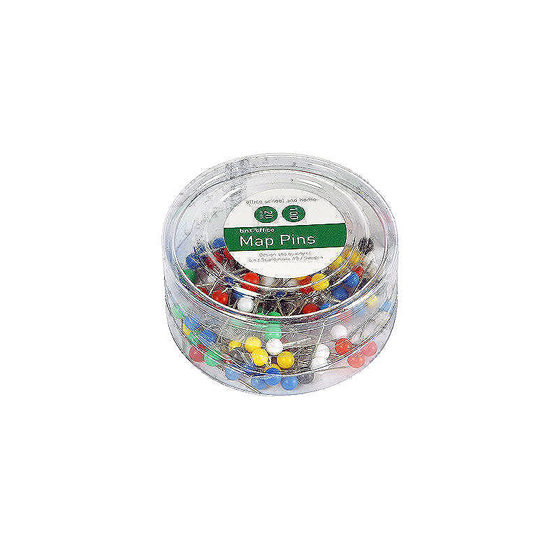 Kortnåle 100 Stykk Assorterade Farver