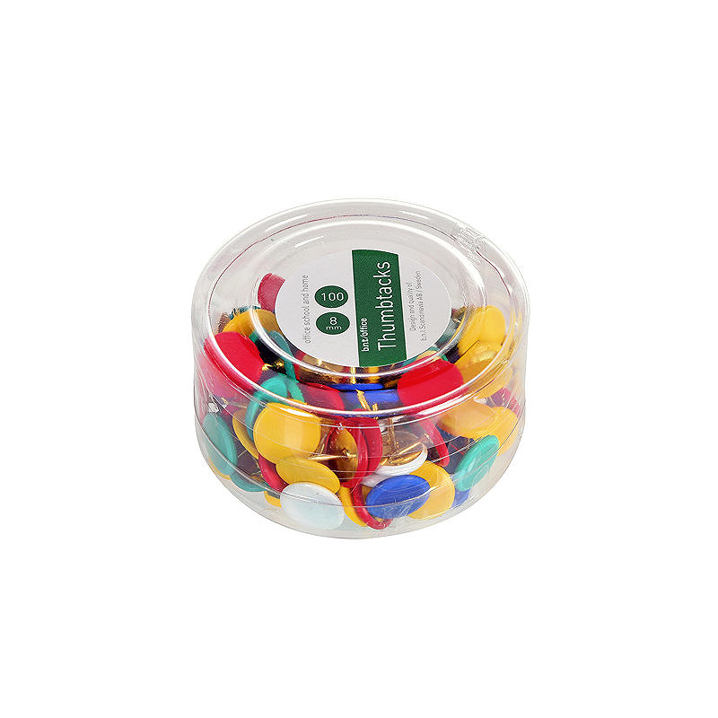Flade Tegnestifte 100 stykk Assorterade Farver