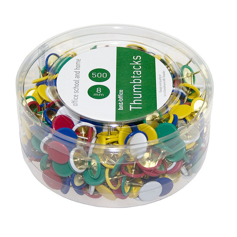 Flade Tegnestifter 500 Stykk Assorterade Farver