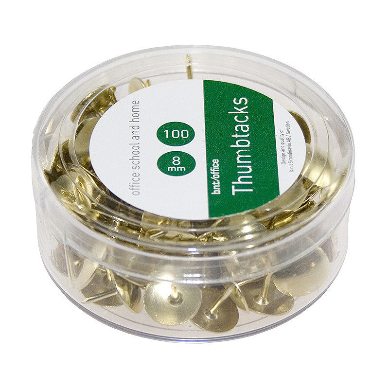 Flade Tegnestifter 100 stykk Guld
