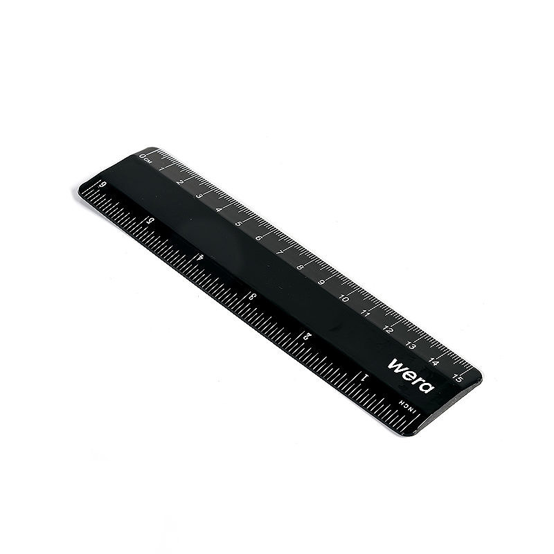 Wera Lineal 15cm Blød Sort