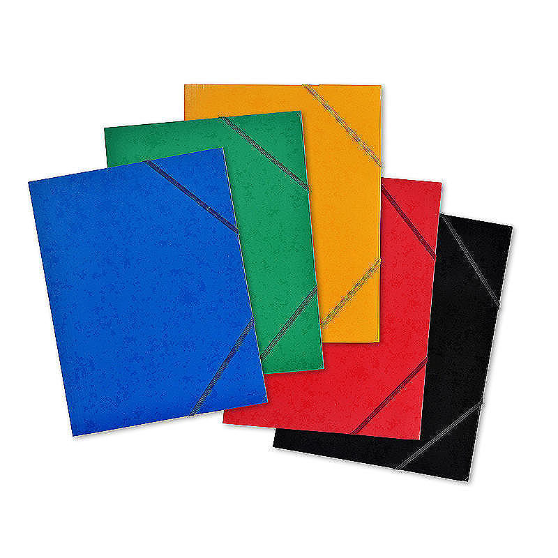 Elastikmapper Pap Assorterede Farver 5 Pakke