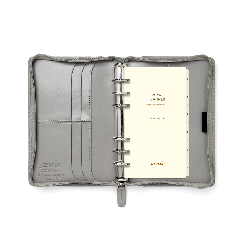 Filofax Systemkalender Lockwood Personal Zip Concrete - Billede 6