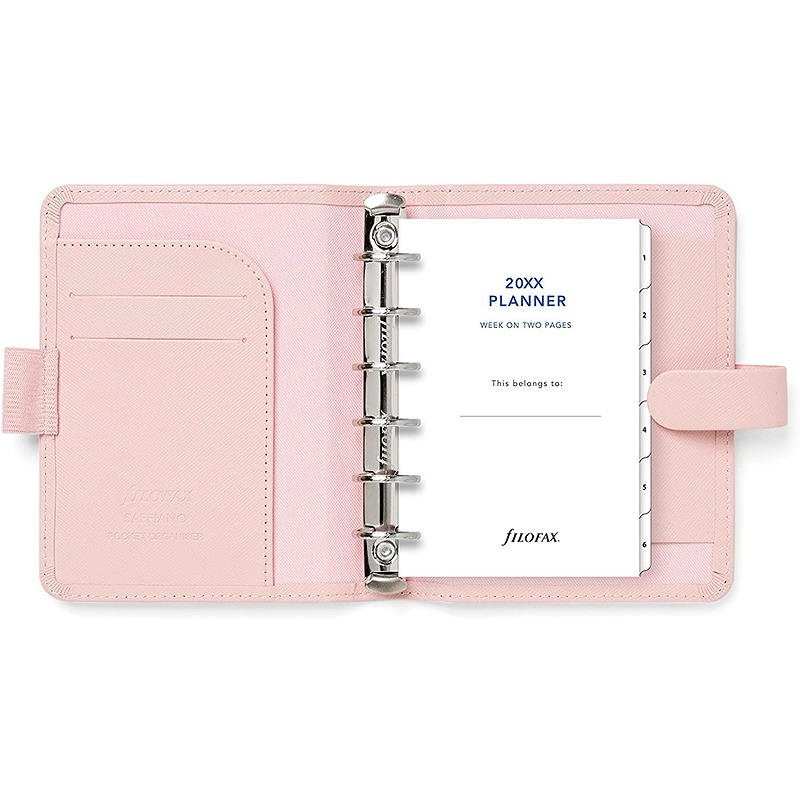 Filofax Saffiano Systemkalender Pocket Blush - Billede 4