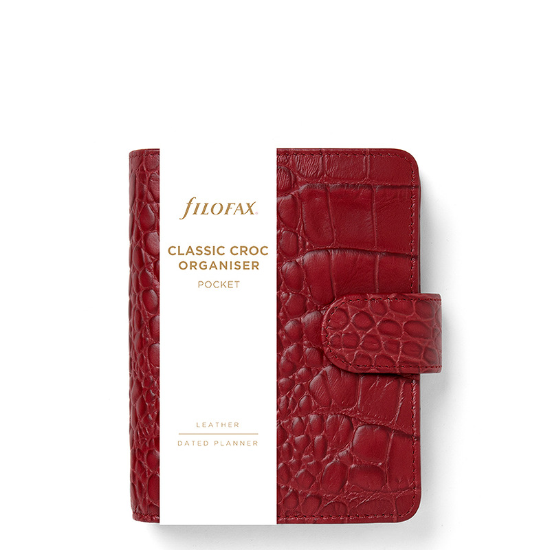 Filfax Systemkalender Classic Croc Pocket Cherry - Billede 5