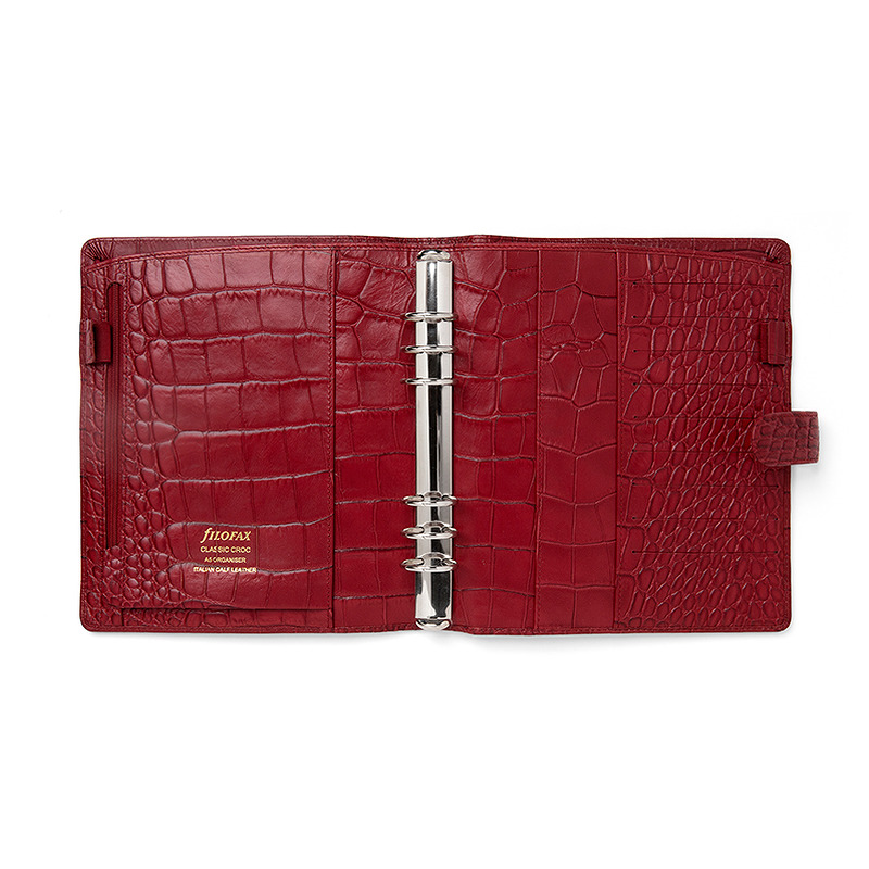 Filofax Systemkalender Classic Croc A5 Cherry - Billede 4