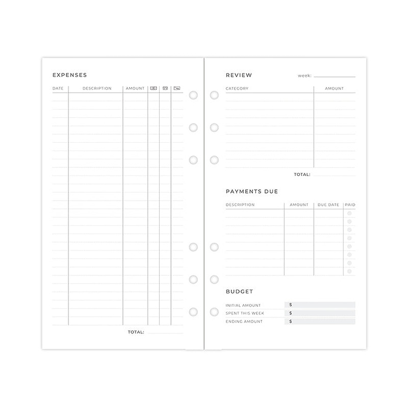 Filofax Budget Planner Refill Personal - Billede 2