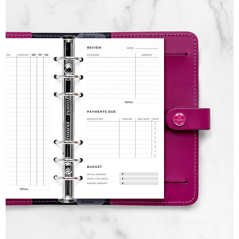 Filofax Budget Planner Refill Personal - Billede 3