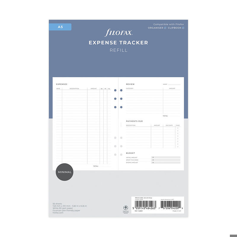 Filofax Budget Planner Refill A5