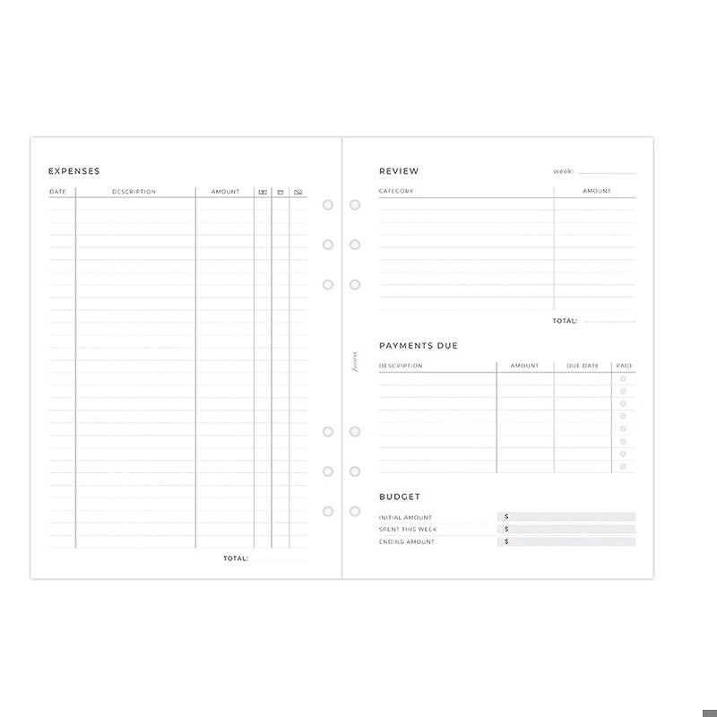 Filofax Budget Planner Refill A5 - Billede 2