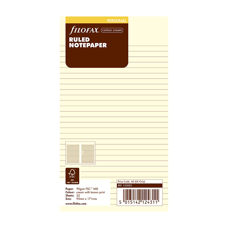 Personal Noteark Linjeret Créme - Billede 2