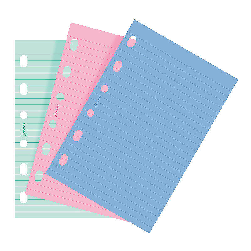 Pocket Noteark Linjerede 3 Farver