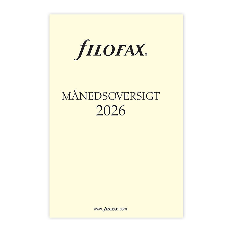 Månedsoversikt Pocket 2026 Dansk