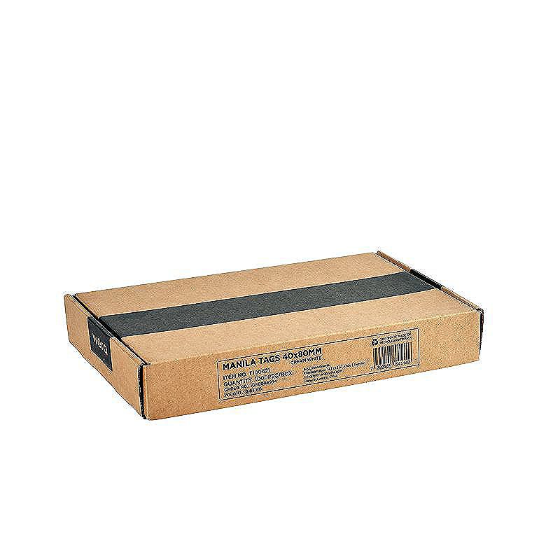 Wera Manila tag 30x60mm 1000 Pakke Cremehvid - Billede 2