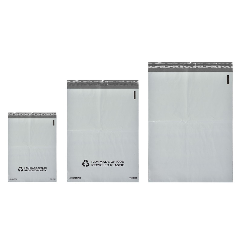 Grippie Postpose 100% Genanvendt 550x770mm Enkel Limstrimmel 100 Pak Hvid - Billede 3