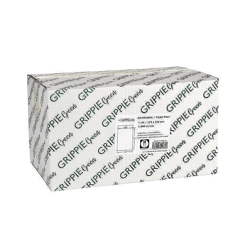Grippie Green Lynlåsposer 170x230mm