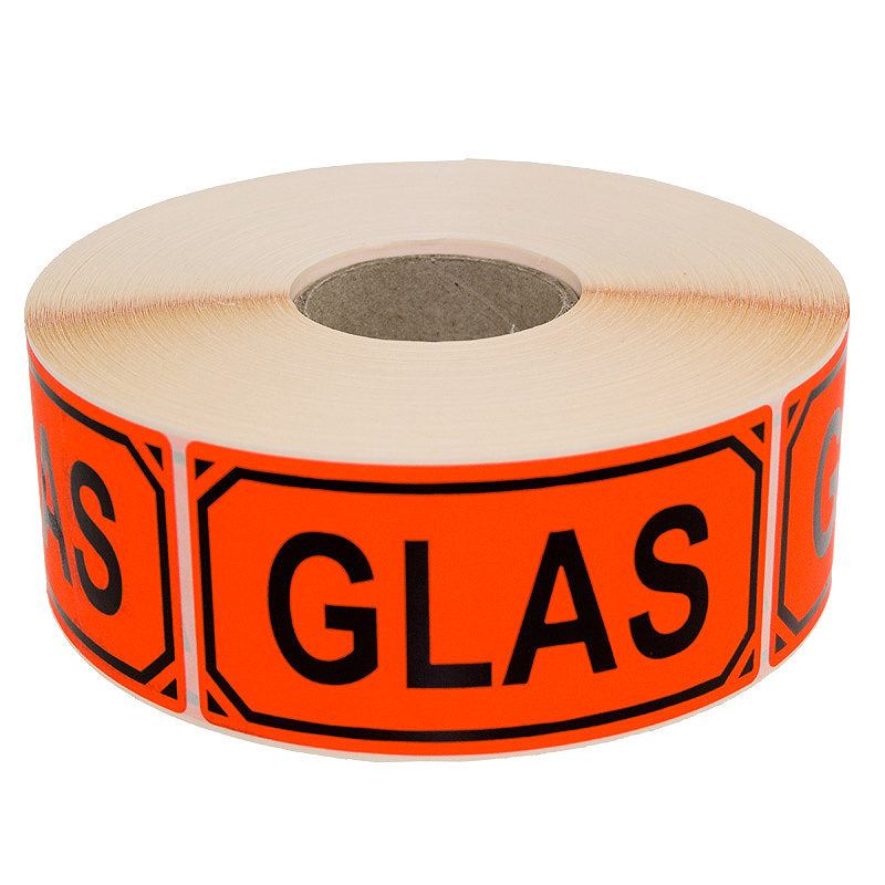 Grippie Advarselsmærkat Glas Text