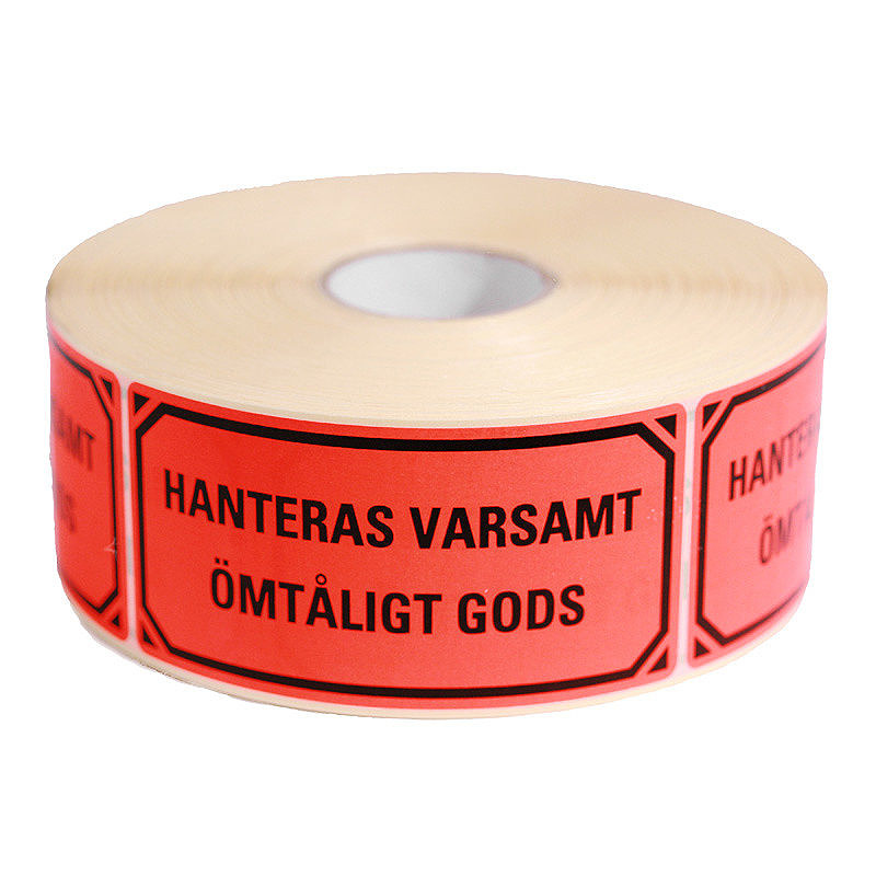 Grippie Advarselsmærkat Hanteras Varsamt
