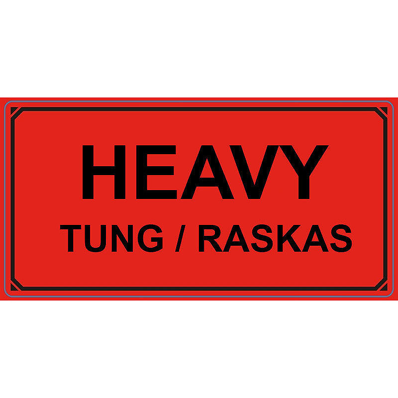 Grippie Advarselsmærkat Heavy / Tung / Raskas