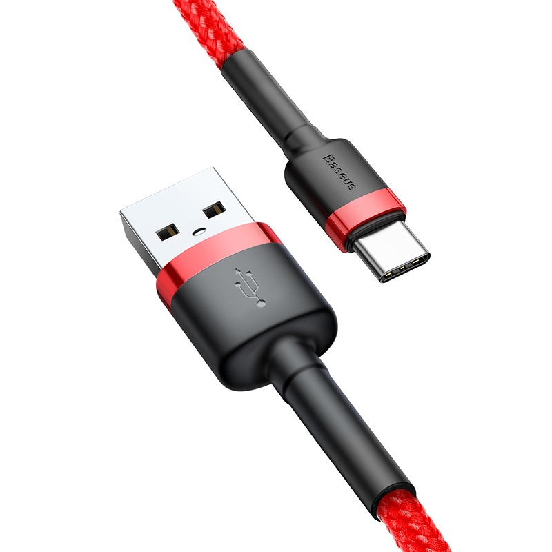 Baseus cable Cafule USB - USB-C 1,0 m 3A red - Billede 4