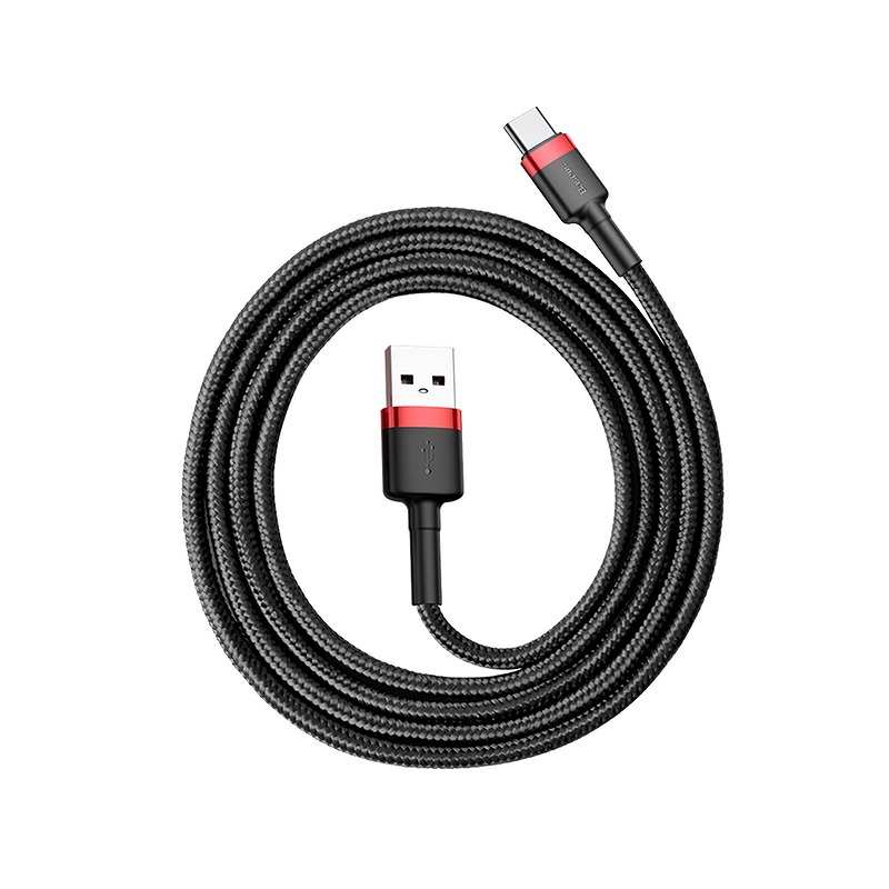 Baseus cable Cafule USB - USB-C 1,0 m 3A red-black - Billede 4